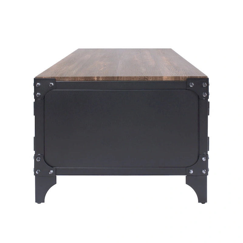 Table basse de rangement en acier de 48 pouces
