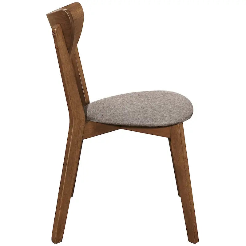 Chaises de salle à manger en noyer naturel style rétro moderne Peony (lot de 2)
