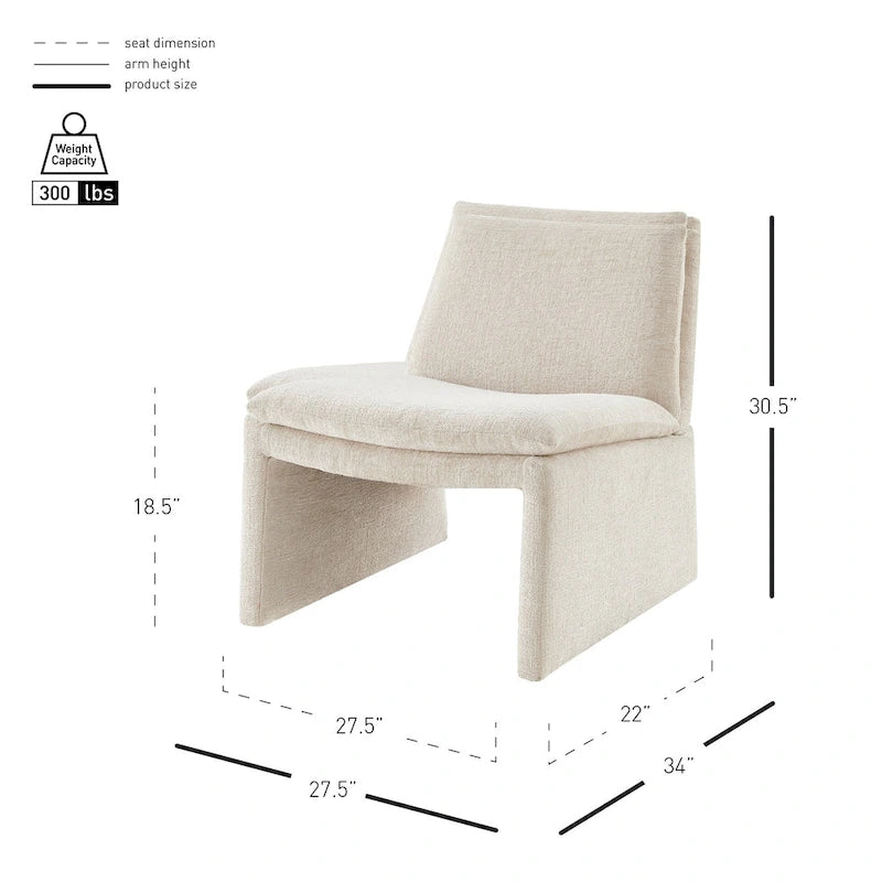 Fauteuil d'appoint en chenille