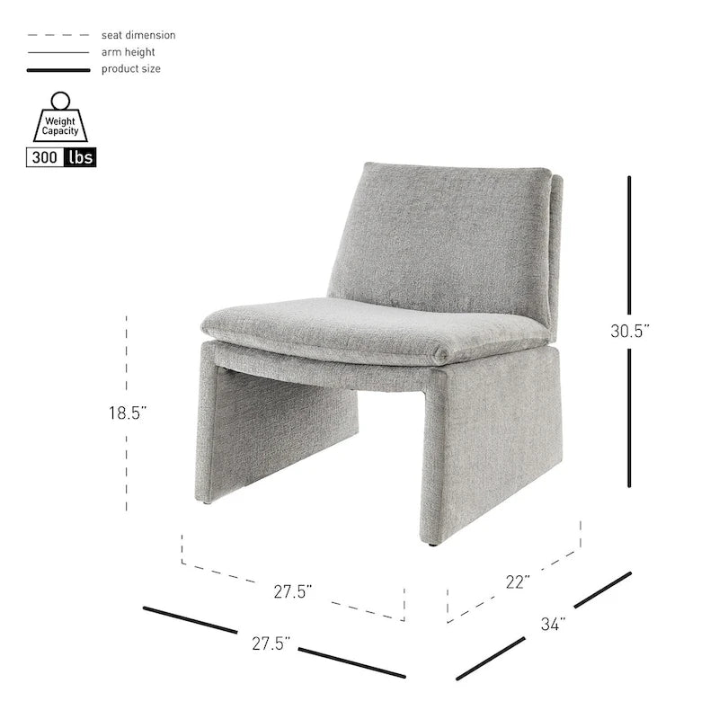 Fauteuil d'appoint en chenille