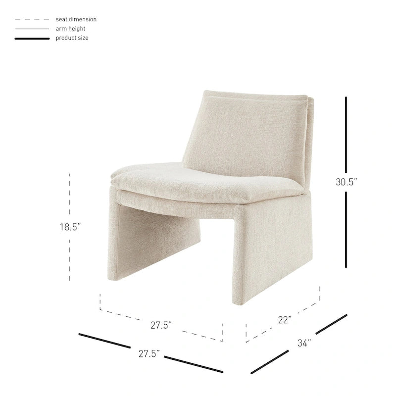 Fauteuil d'appoint en chenille