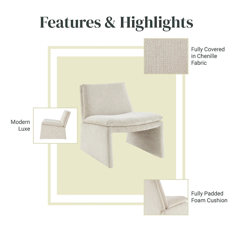 Fauteuil d'appoint en chenille