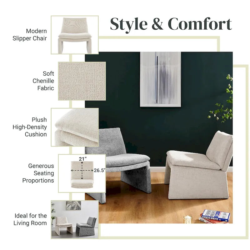 Fauteuil d'appoint en chenille