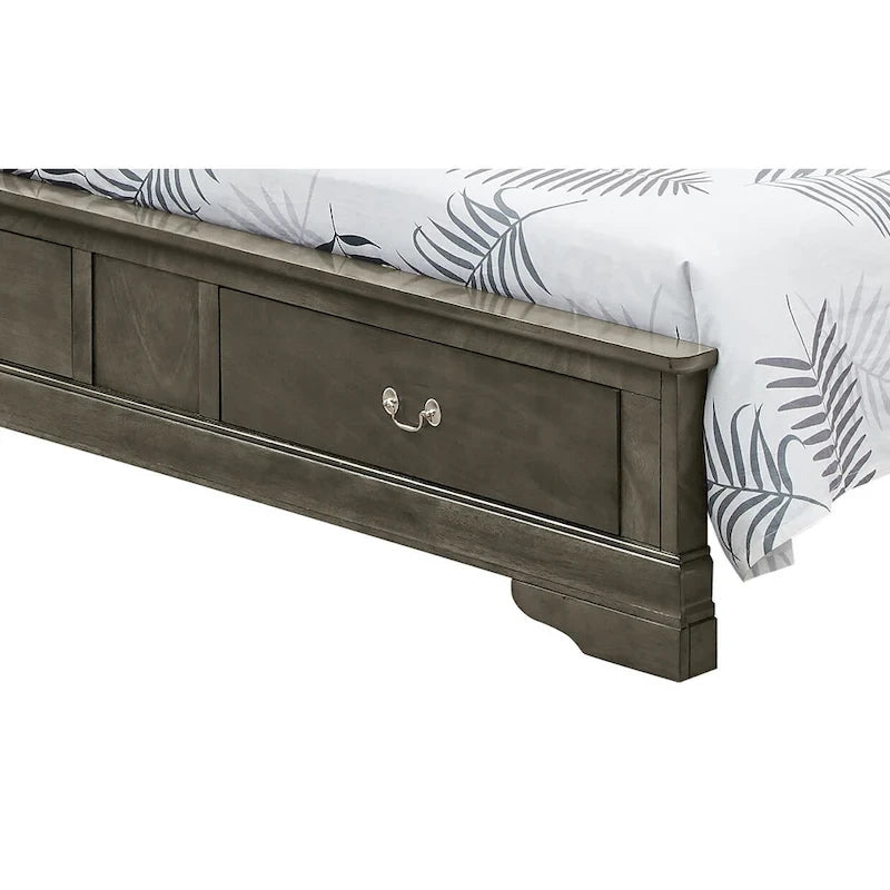 Lit en panneau de bois King Storage