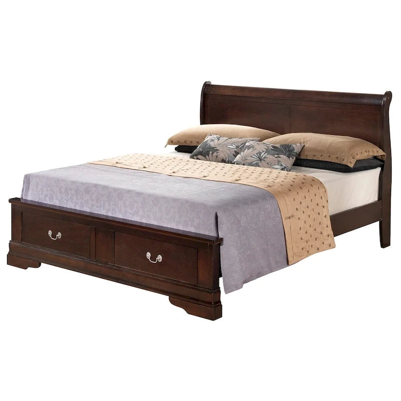 Lit en panneau de bois King Storage