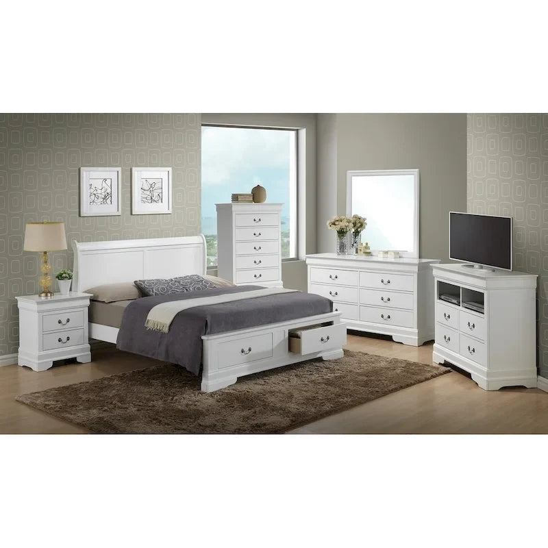 Lit en panneau de bois King Storage