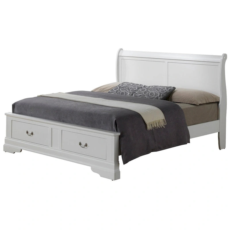Lit en panneau de bois King Storage