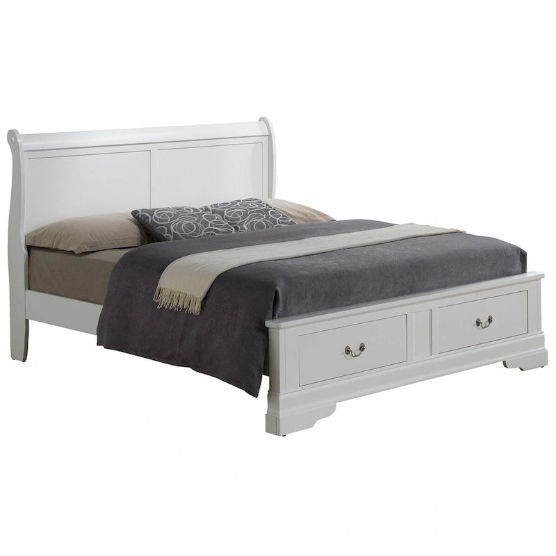 Lit en panneau de bois King Storage