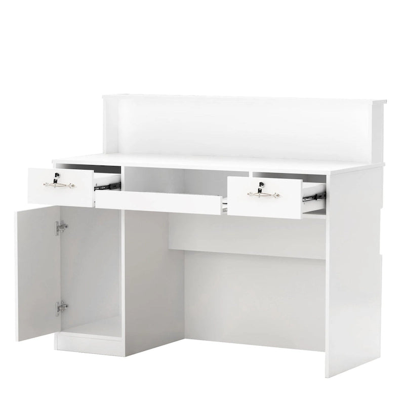 Bureau de réception rectangulaire en bois Secrétaire Bureau d'ordinateur