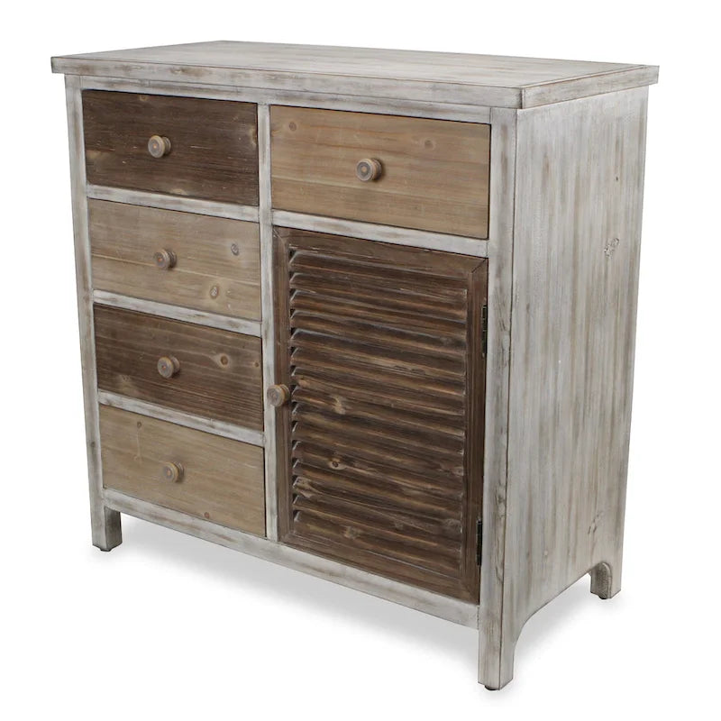 Meuble d'appoint rustique en bois massif marron 32