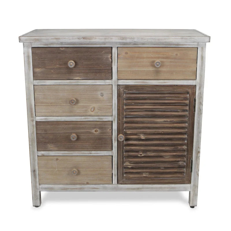 Meuble d'appoint rustique en bois massif marron 32