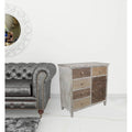Meuble d'appoint rustique en bois massif marron 32