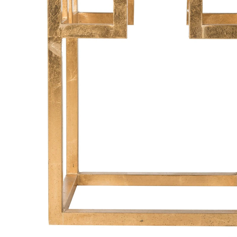 Table d'appoint feuille d'or style antique