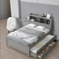 Lit plateforme double avec lit gigogne et prises USB