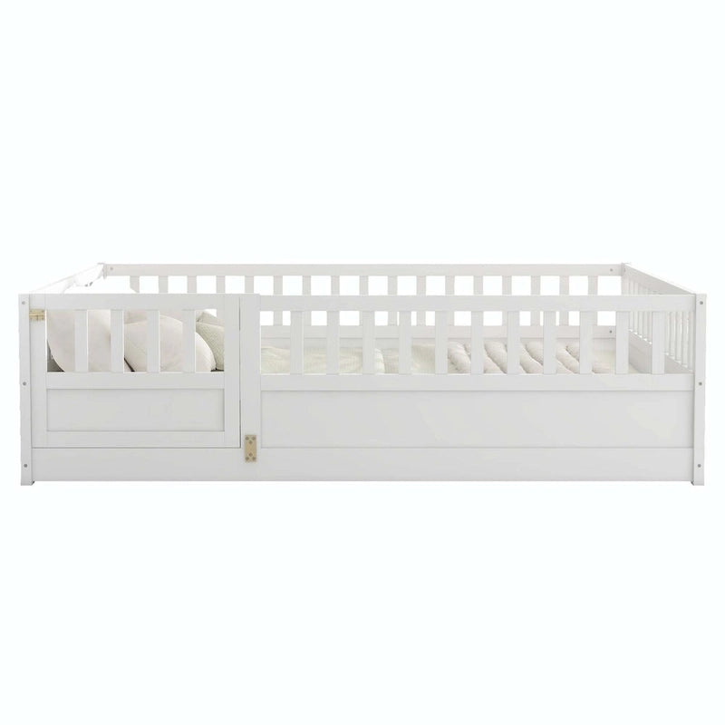 Lit au sol en bois pour enfant sans sommier à lattes