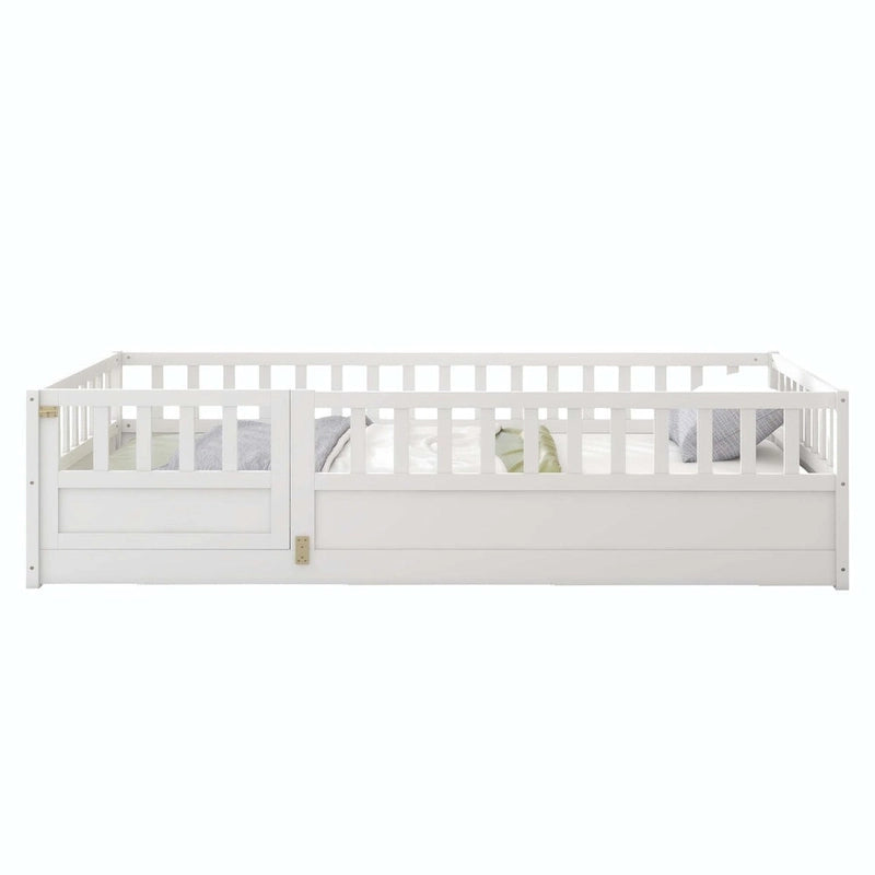 Lit au sol en bois pour enfant sans sommier à lattes