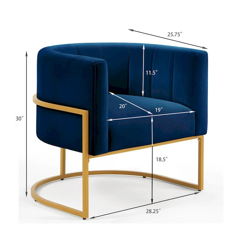 Fauteuil d'appoint en velours du milieu du siècle avec dossier incurvé