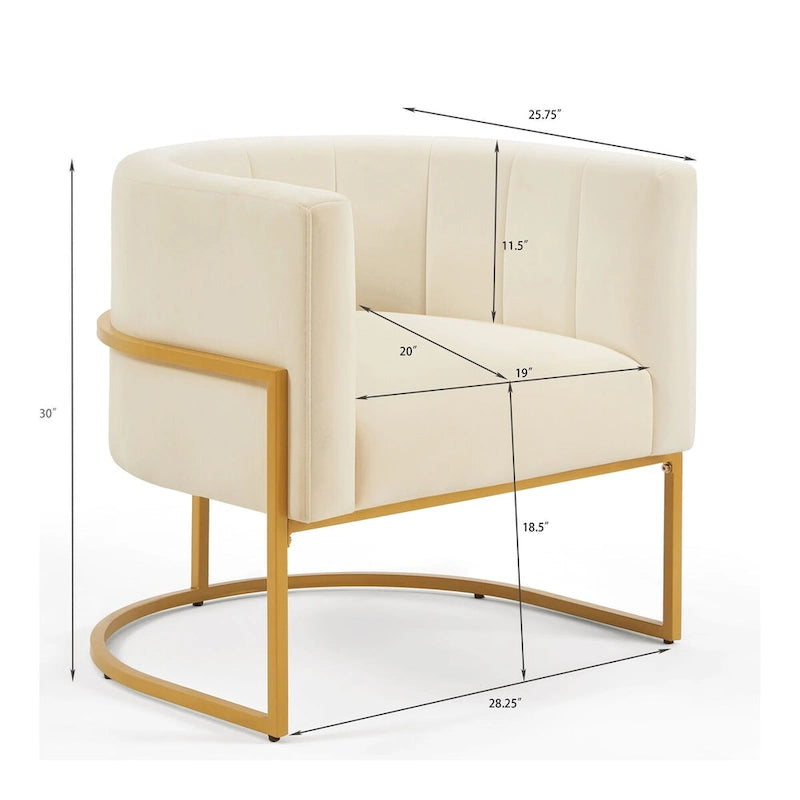 Fauteuil d'appoint en velours du milieu du siècle avec dossier incurvé