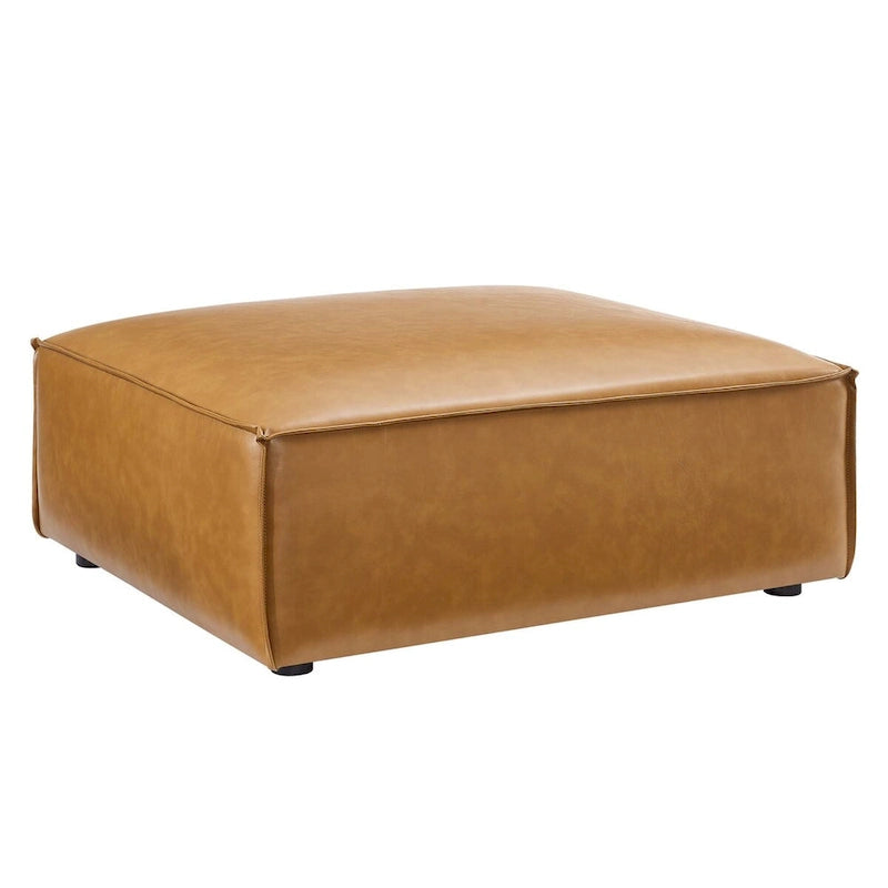 Pouf en cuir