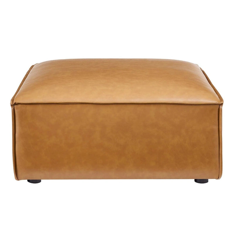 Pouf en cuir