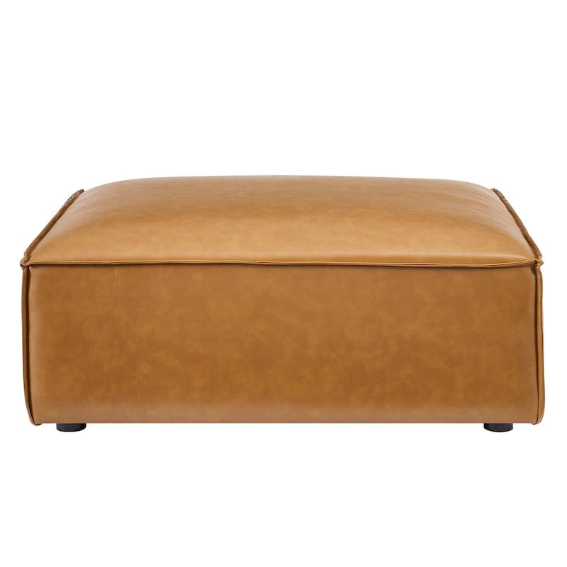 Pouf en cuir
