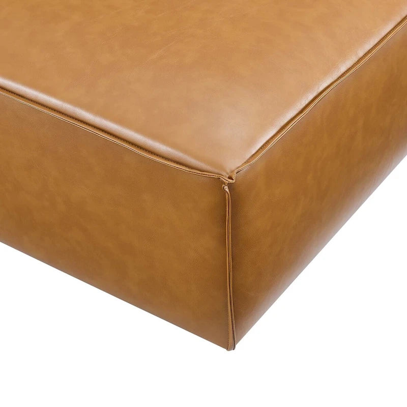Pouf en cuir