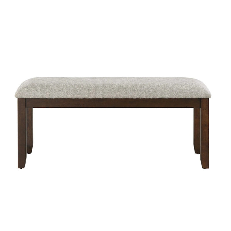 Banc de 109 cm, revêtement en polyester gris