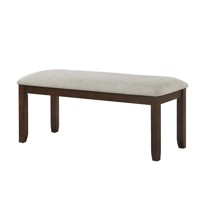 Banc de 109 cm, revêtement en polyester gris