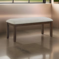 Banc de 109 cm, revêtement en polyester gris