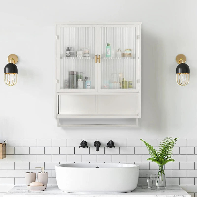Élément mural moderne de 60 cm avec porte vitrée