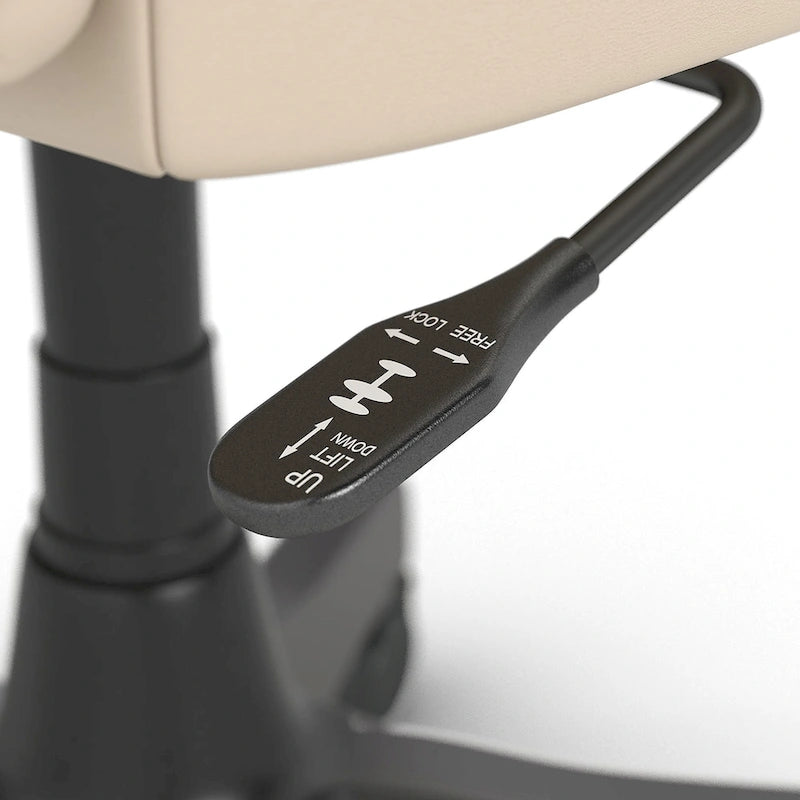 Chaise de bureau capitonnée à dossier mi-hauteur avec boutons décoratifs