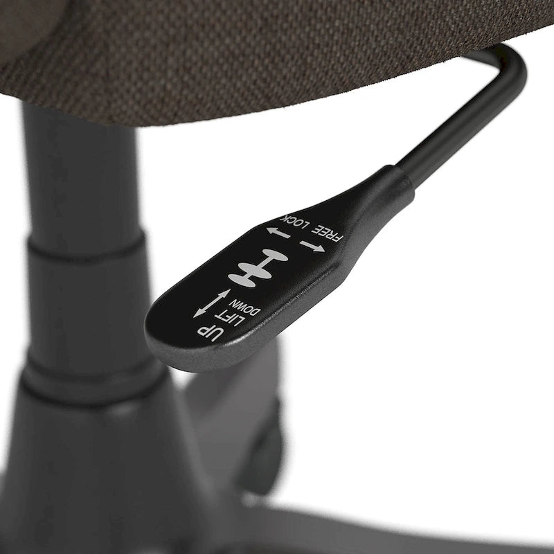 Chaise de bureau capitonnée à dossier mi-hauteur avec boutons décoratifs
