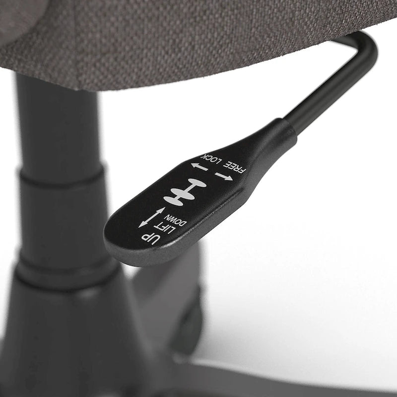 Chaise de bureau capitonnée à dossier mi-hauteur avec boutons décoratifs