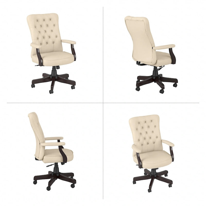 Fauteuil de bureau à dossier haut avec accoudoirs