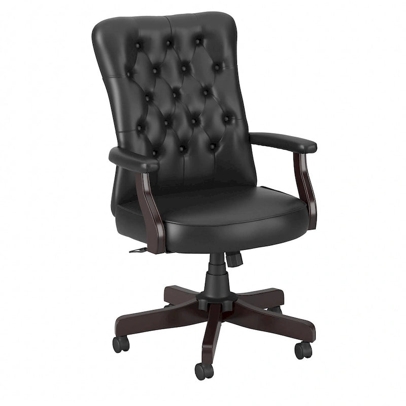 Fauteuil de bureau à dossier haut avec accoudoirs