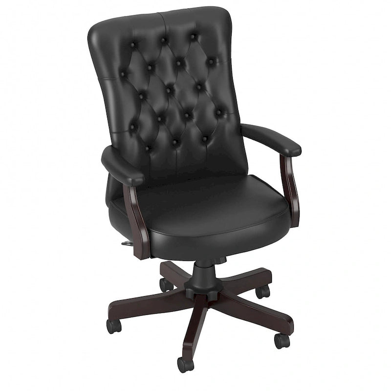 Fauteuil de bureau à dossier haut avec accoudoirs