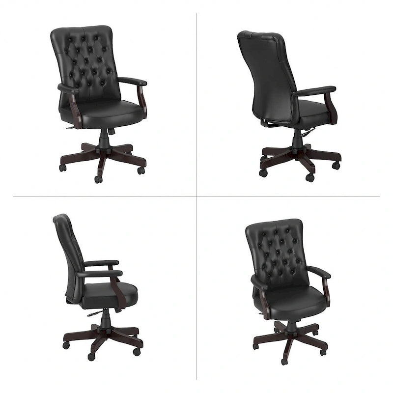 Fauteuil de bureau à dossier haut avec accoudoirs