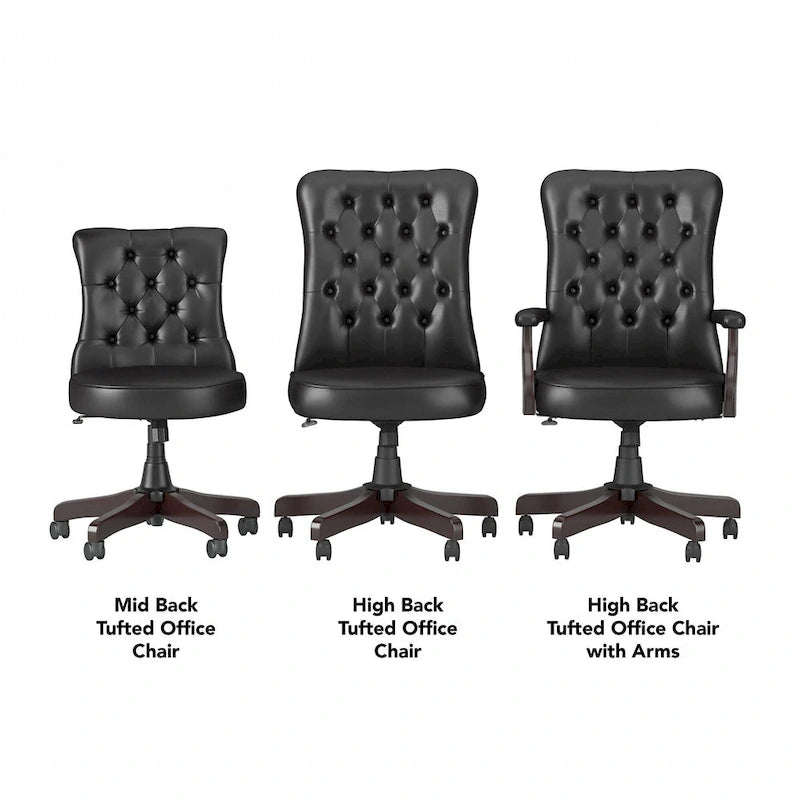 Fauteuil de bureau à dossier haut avec accoudoirs