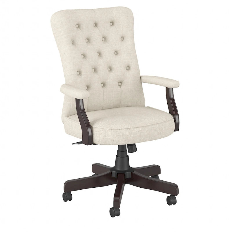 Fauteuil de bureau à dossier haut avec accoudoirs