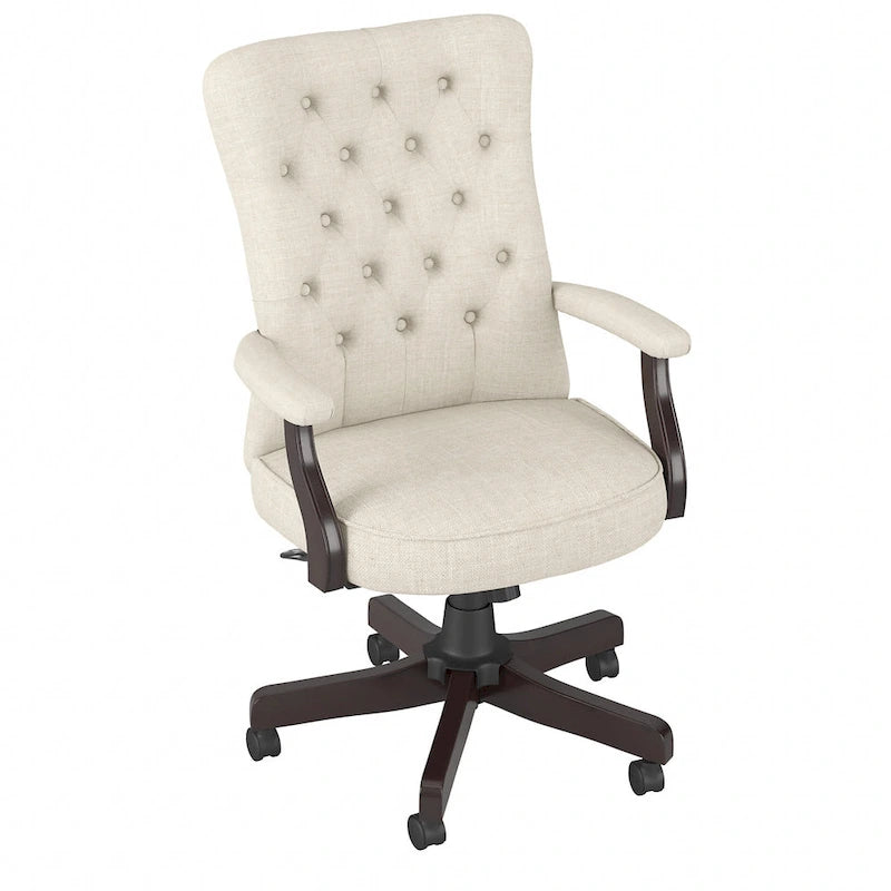 Fauteuil de bureau à dossier haut avec accoudoirs