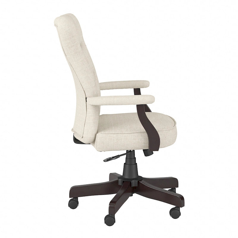 Fauteuil de bureau à dossier haut avec accoudoirs