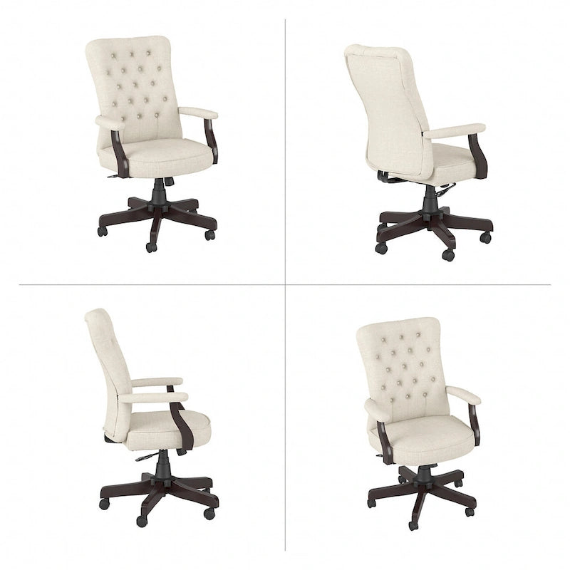 Fauteuil de bureau à dossier haut avec accoudoirs