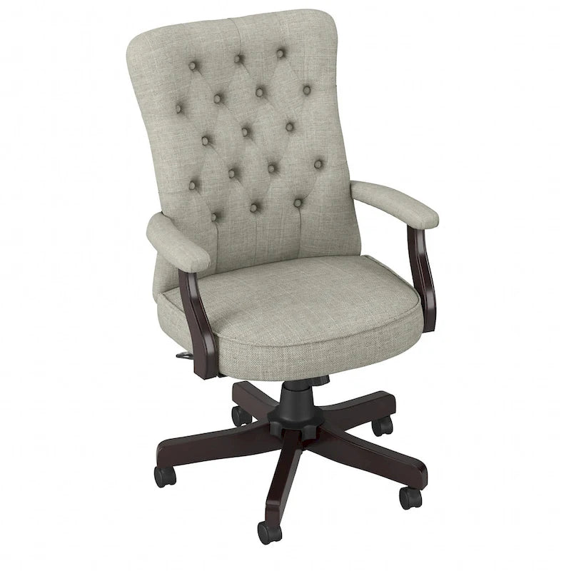 Fauteuil de bureau à dossier haut avec accoudoirs
