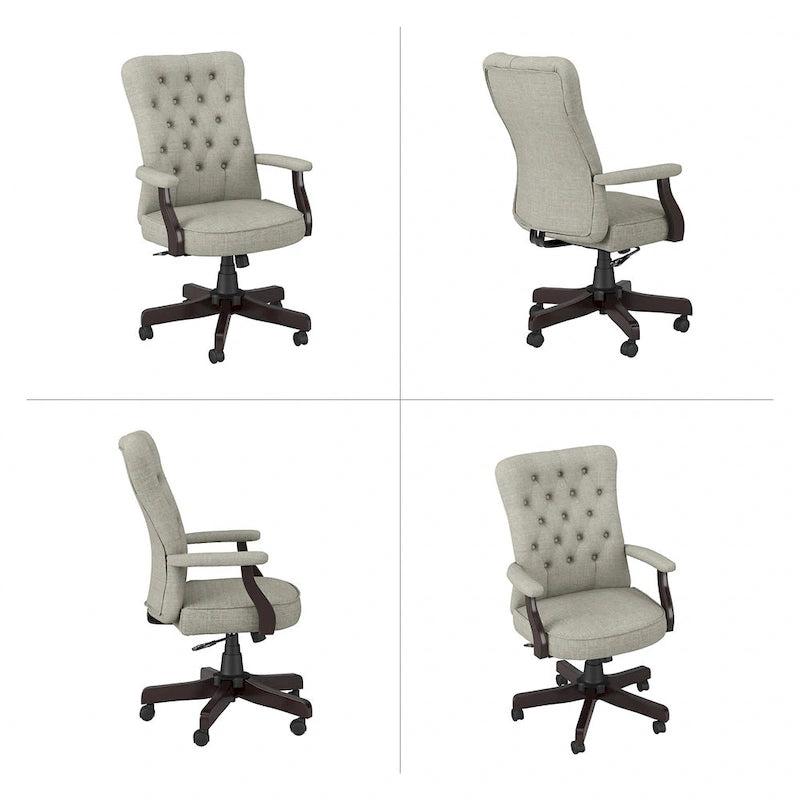 Fauteuil de bureau à dossier haut avec accoudoirs